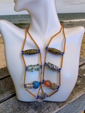 Handmade Multicolor Glass Bead Necklace